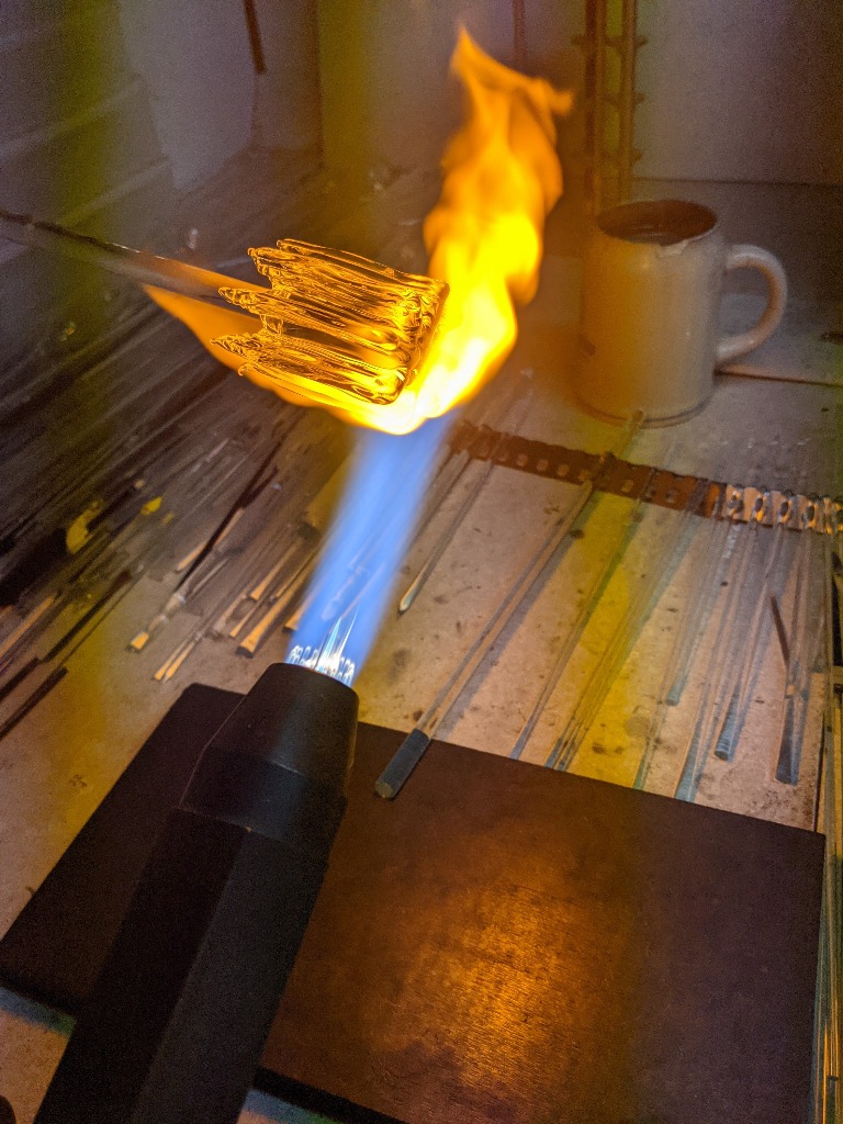 ガラスペンのペン先を製作2